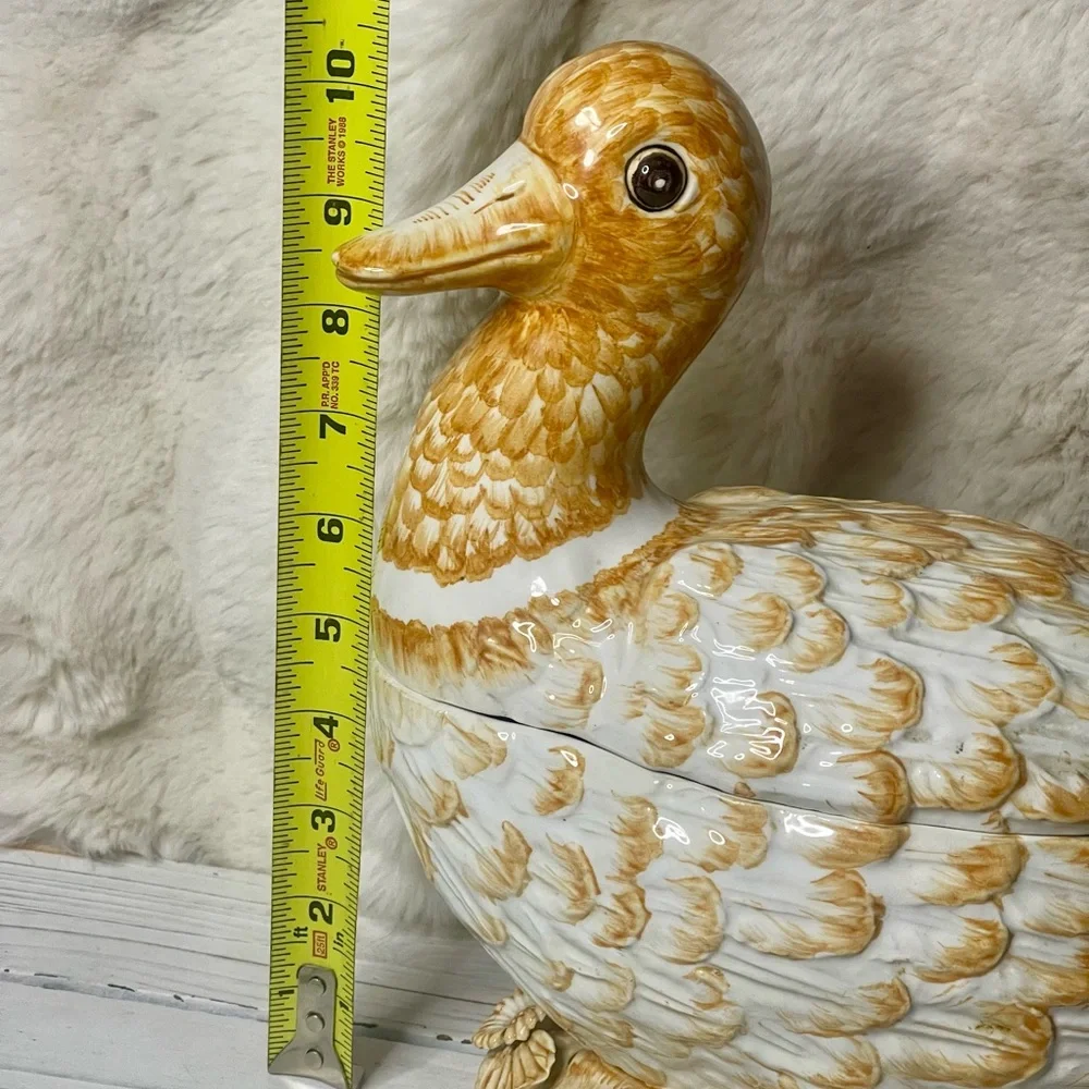Vintage Jay Willfred NY Italian Art Majolica Duck Tureen Ladle‎ Soup Casserole